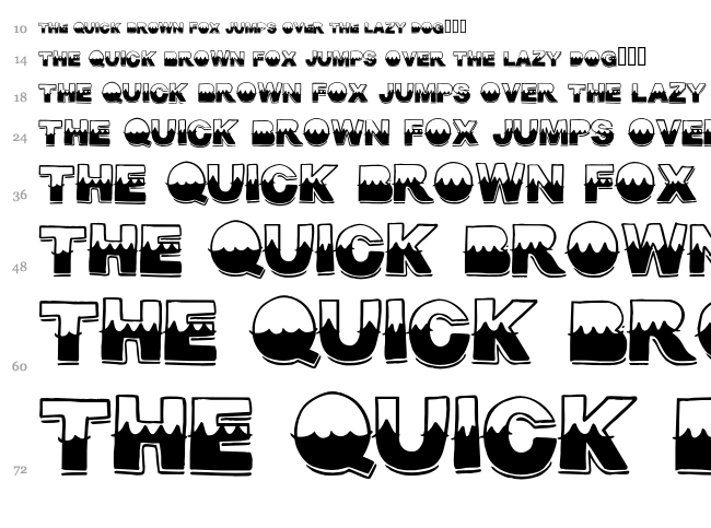 Midsummer Circus font waterfall